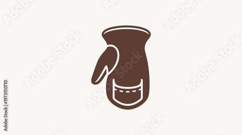 Minimalist Oven Mitt Silhouette