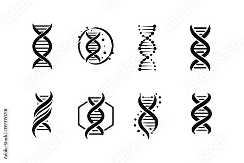 Variations of dna helix representations in scientific iconography