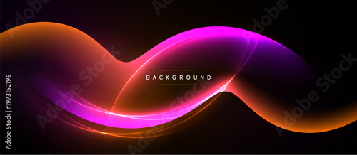Abstract waves, vibrant colors, dynamic flow. Gradient shades create modern background design. Smooth curves suggest energy, movement.