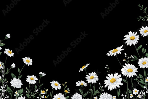 Background with daisies on it
