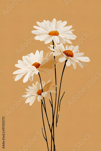Background with daisies on it