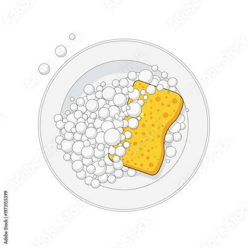 Sponge and Bubbles on Plate