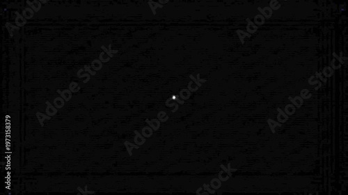 Abstract White Glowing Ring on Black Background Loop Animation.