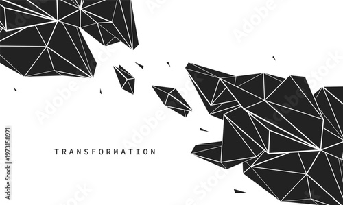 Structural transformation of fragmented forms into a coherent system, expressing process, balance, logic, and the evolution of complex integrated structure.