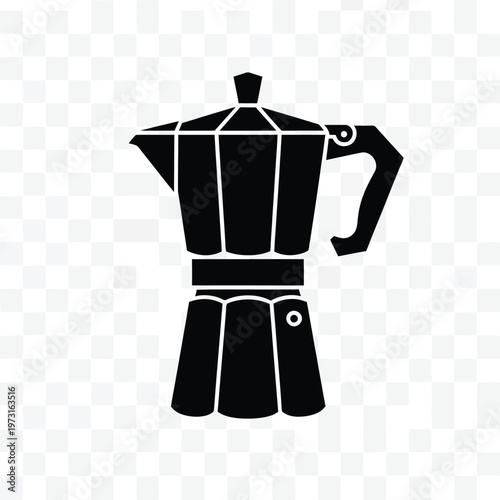 Coffee Maker Silhouette: A classic coffee maker design, a symbol of morning rituals and the simple pleasure of a rich brew.
