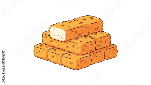 A stack of cheese blocks on a table indoors with food items