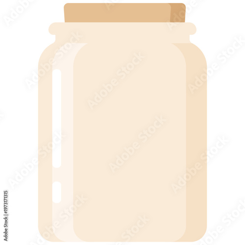 コルク栓の保存容器、瓶、調理器具の独立した白背景のイラスト素材