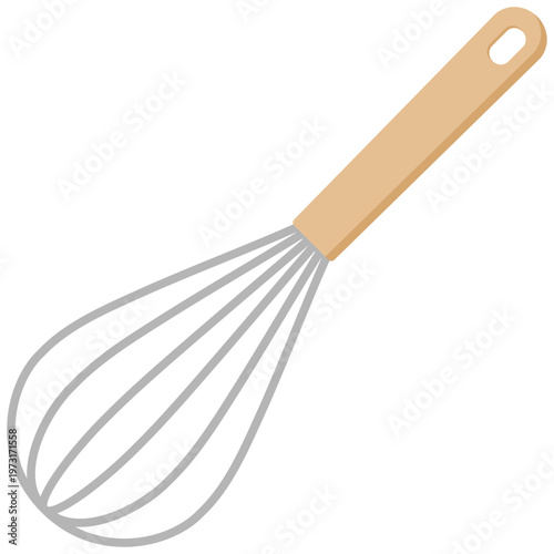 泡立て器、調理器具の独立した白背景のイラスト素材