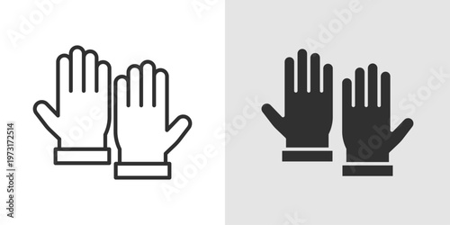 Gloves Icon representing protection, hygiene, and medical safety.