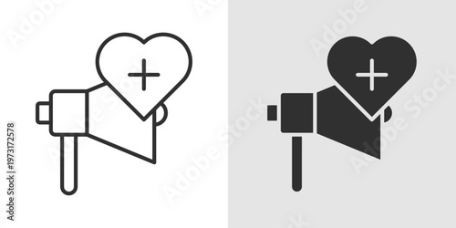 Health Campaign Icon representing awareness programs, public health, and community outreach.