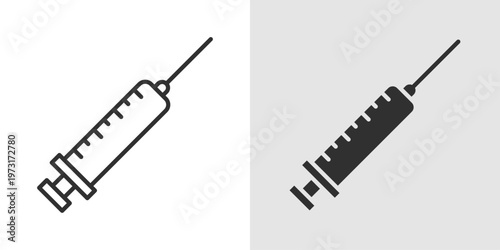 IconSyringe representing injections, vaccination, and medical treatment.