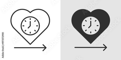 Life Expectancy Icon representing lifespan, health longevity, and survival rate.