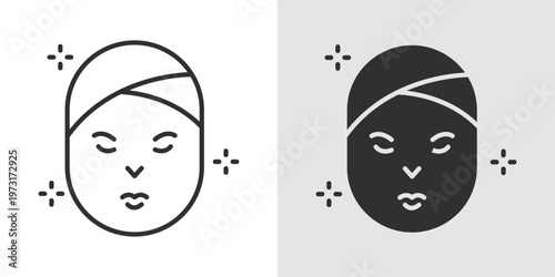 Facial Treatment Icon representing skincare, beauty care, and skin rejuvenation.