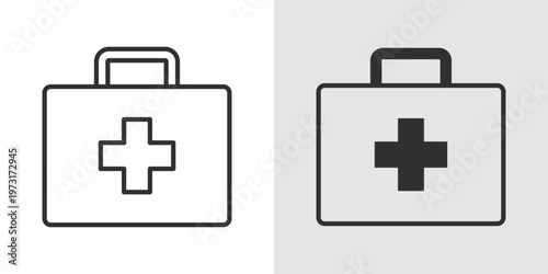 First Aid Icon representing emergency care, medical help, and basic treatment.