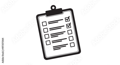 Clipboard Checklist Icon for Project Management and Task Organization