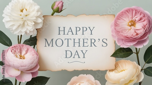 Happy Mother's Day Elegant Floral Greeting Card Background