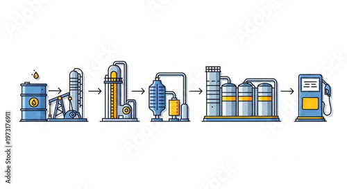 Crude Oil Refining Process - From Extraction to Fuel Dispensing.