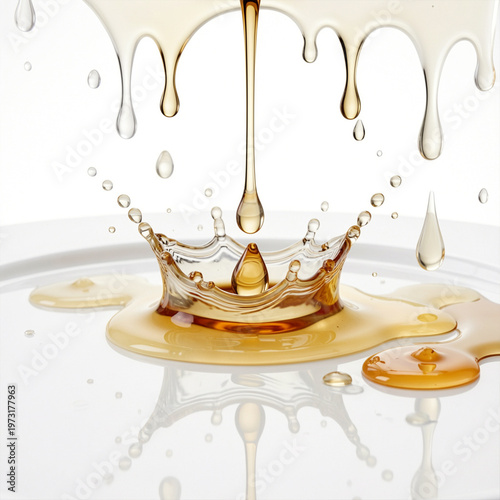 Golden Liquid Splash Dripping Honey or oil