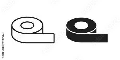 Tape icon linear vector outline, symbol logo design style