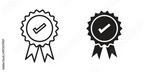 Warranty icon linear vector outline, symbol logo design style