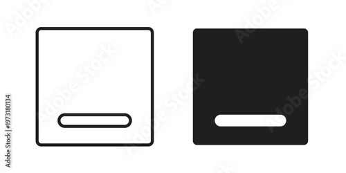 Window Minimize icon linear vector outline, symbol logo design style