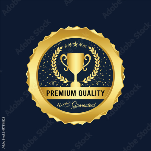 Golden Premium Quality guaranteed Badge