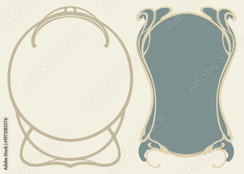 Elegant vintage Art Nouveau frames.