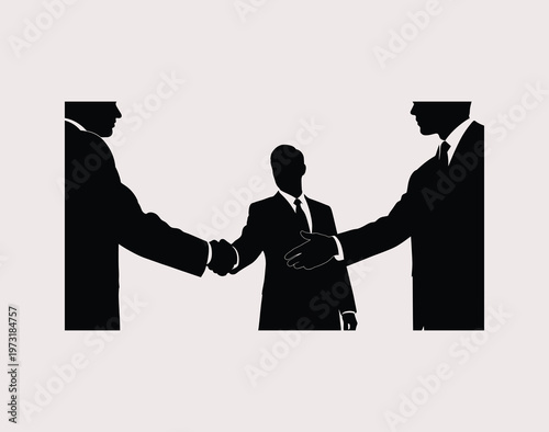 A silhouette of a lone hiker trekking up a steep mountain slope against a bright white background