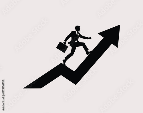 A silhouette of a hiker with a backpack standing and using a mobile phone against white background