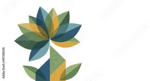 Elegant abstract design featuring green leaves creates a sense of nature and growth, perfect for marketing materials, website backgrounds, and conveyi