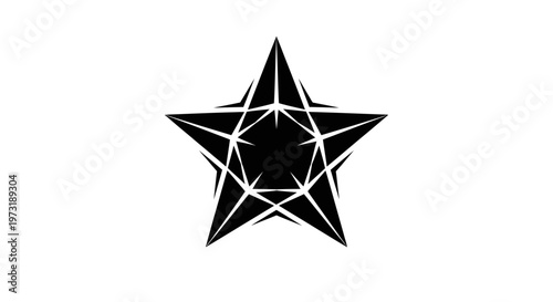 Abstract Geometric Star Design Element