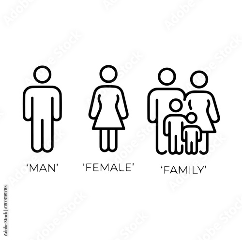 Icon Family, icon, man icon, women icon