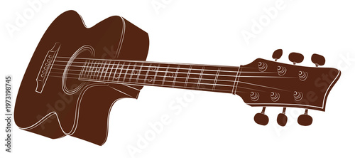 Sketch of a classical variety guitar.