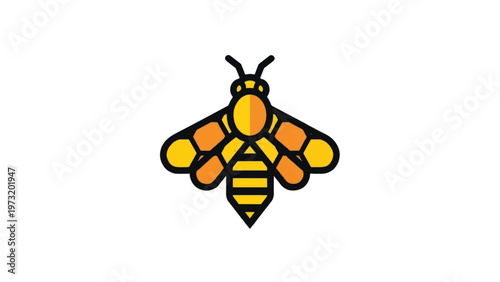 Stylized Cartoon Bee Illustration.