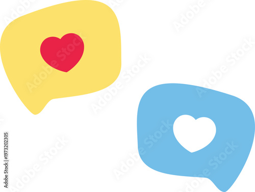 Mutual love confession chat bubbles