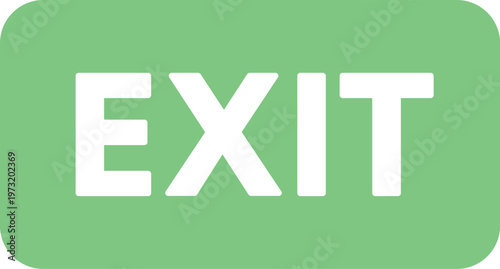 Green exit sign emergency way
