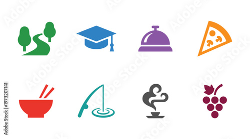 Minimal Public Signage Icon Set Collection