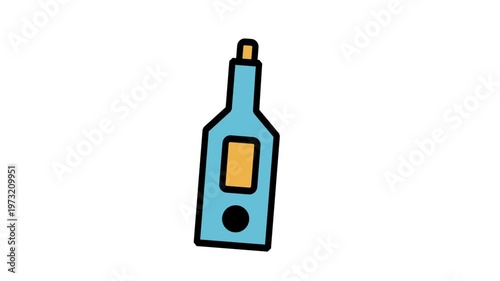 Animated digital thermometer icon for body temperature measurement, fever checkup, and medical diagnostic health tools