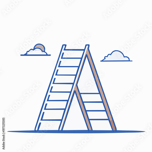 A frame ladder structure climbing equipment.