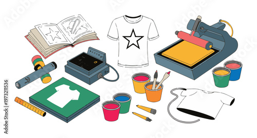 T shirt printing equipment and supplies for creative custom apparel decoration.