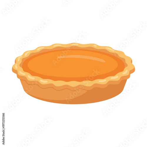 Delicious Pumpkin Pie Illustration.