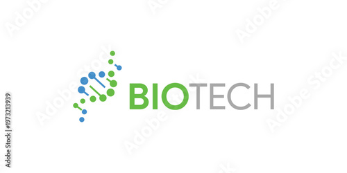 Biotech logo a fusion of nature and technology