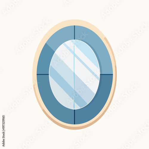 Oval Window Pane Glass Fragment.