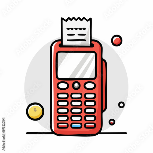 Payment terminal with receipt printer.