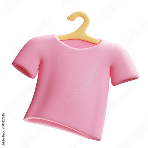 t shirt on hanger 3d icon