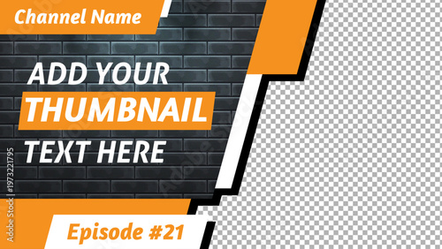 Podcast YouTube Thumbnail Template with EPS