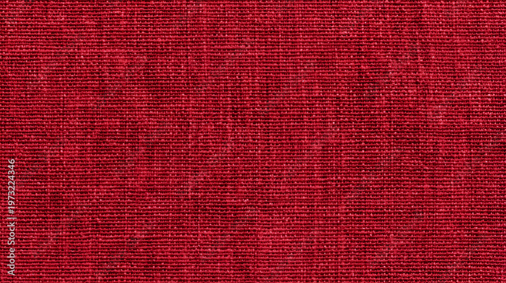 Fototapeta premium Red fabric background – seamless high resolution texture of textile material. Solid red canvas backdrop of woven linen cloth swatch.