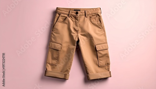 Stylish khaki cargo pants showcasing modern design and utility features