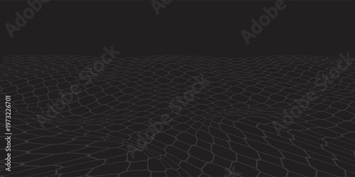 Net texture pattern on black background. Net texture pattern for backdrop and wallpaper. Realistic net pattern with black squares. Geometric background, vector illustration