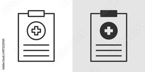Medical History Icon representing patient records, past treatments, and health information.